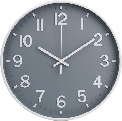Wall clock inch grey - clock, modern